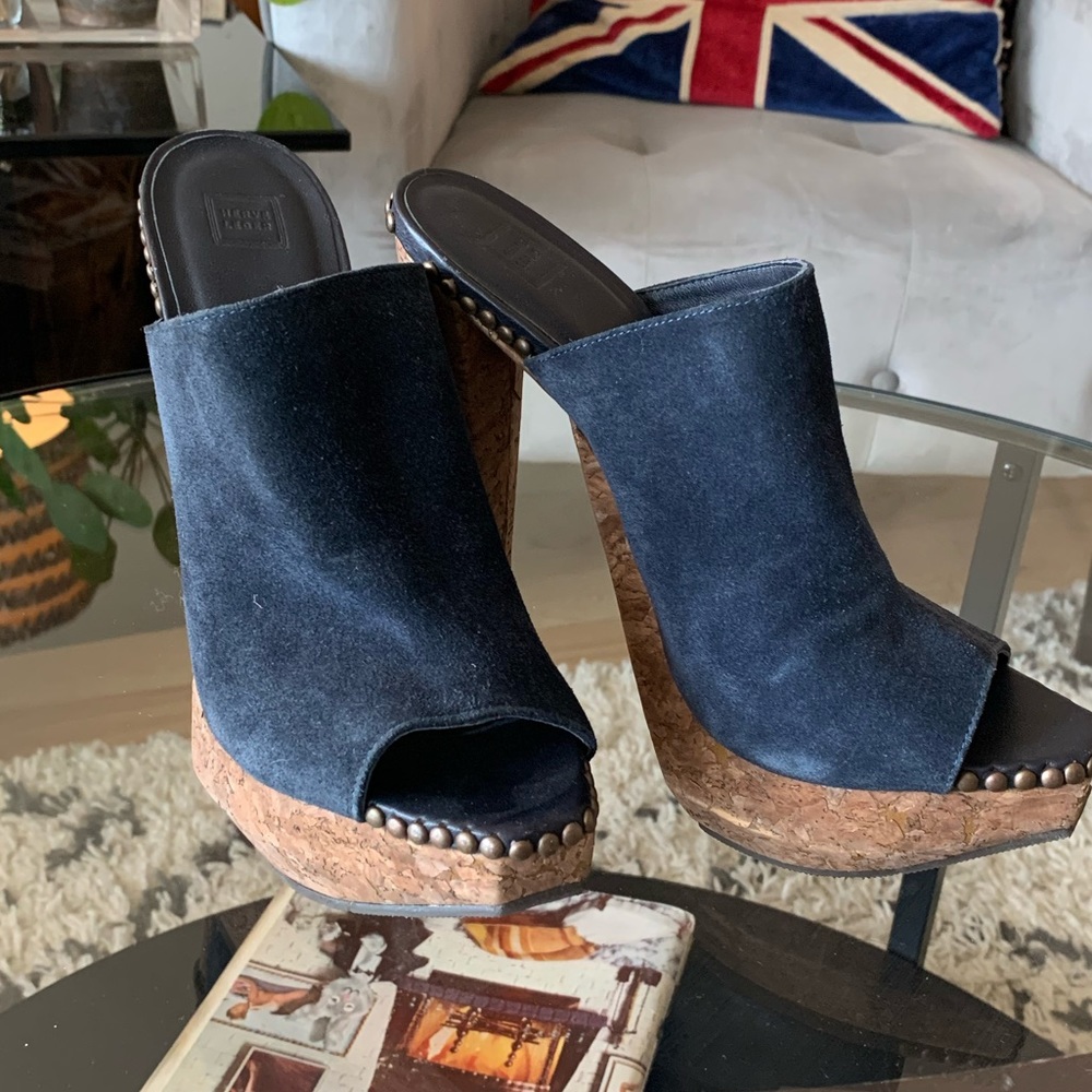 Herve Leger Cork And Cork Mules